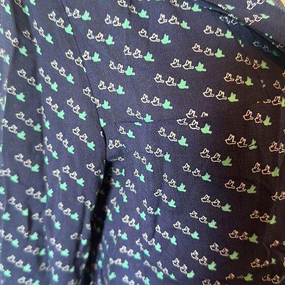 Maeve sz 2 bird print button front long sleeved blouse - Picture 2 of 8